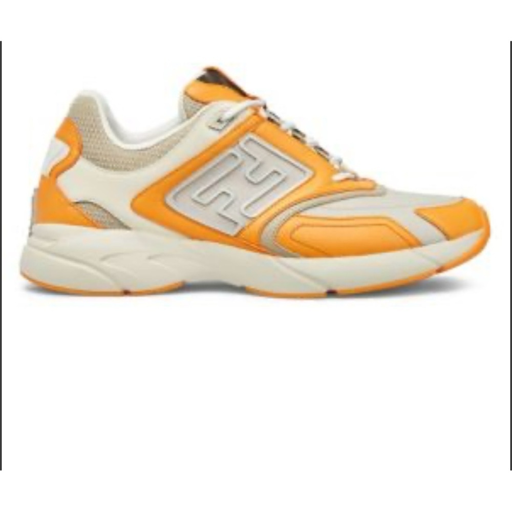 Fendi Men's FF logo textile runner sneakers size 12 made in Italy